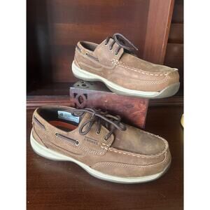 New- Rockport workforce boat shoes- size men’s 9.5-steel toe/safety